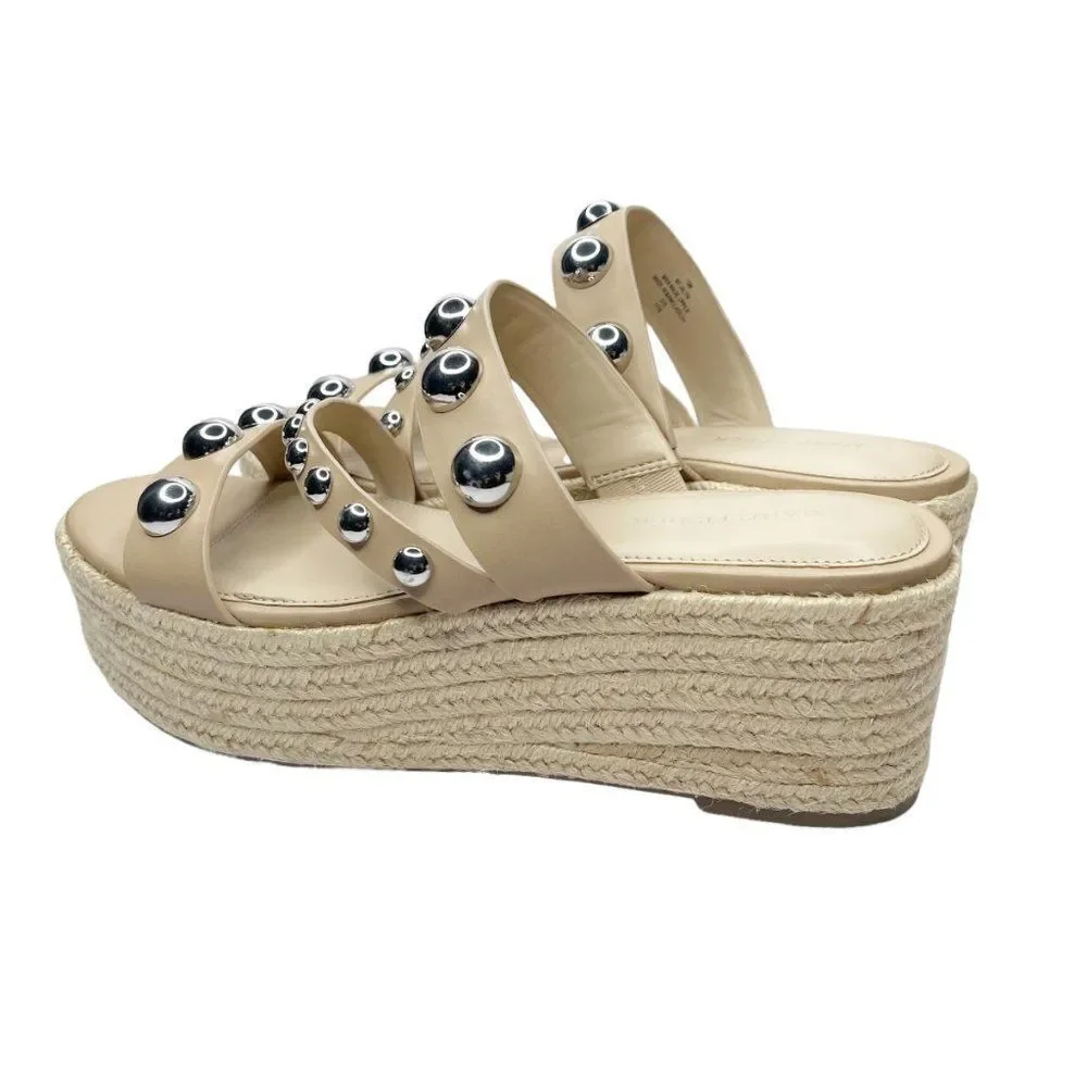 MARC FISHER Jalyn Embellished Espadrille Platform Sandal
